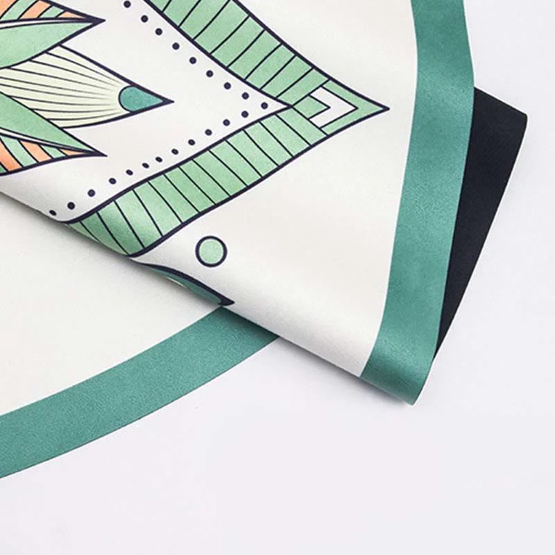 Buddha Stones Tibetan Lotus Mandala Enlightenment Foldable Natural Rubber Yoga Mat Decoration