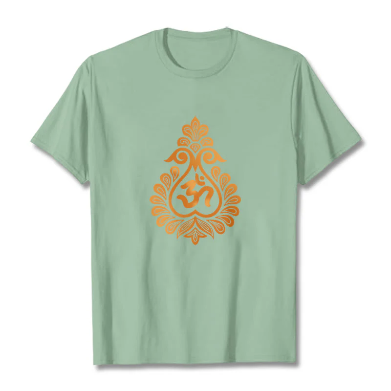 Buddha Stones Gourd OM Symbol Design Tee T-shirt