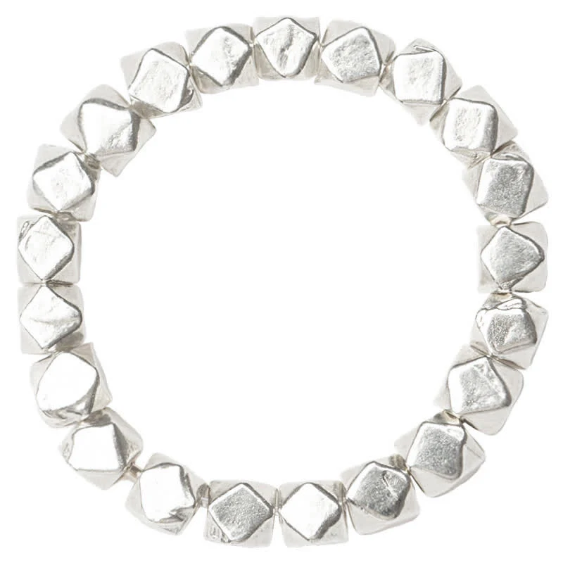 Buddha Stones 925 Sterling Silver Beaded Blessing Ring