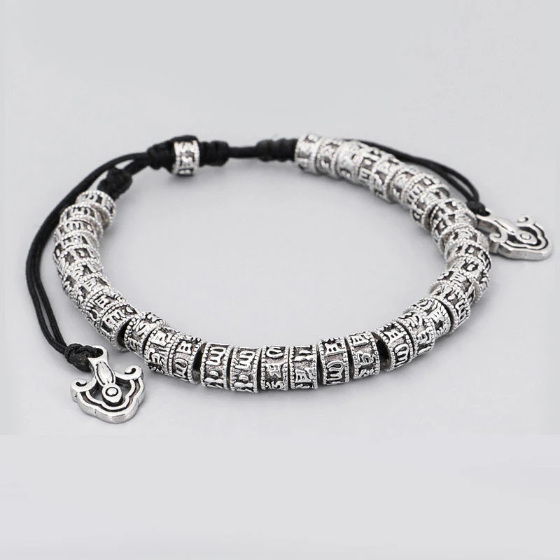 Buddha Stones Handmade Tibetan Mantra Purity Bracelet