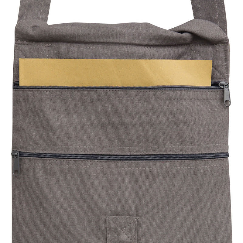 Buddha Stones Lotus Embroidered Spiritual Mind Practice Cotton Shoulder Bag Crossbody Bag