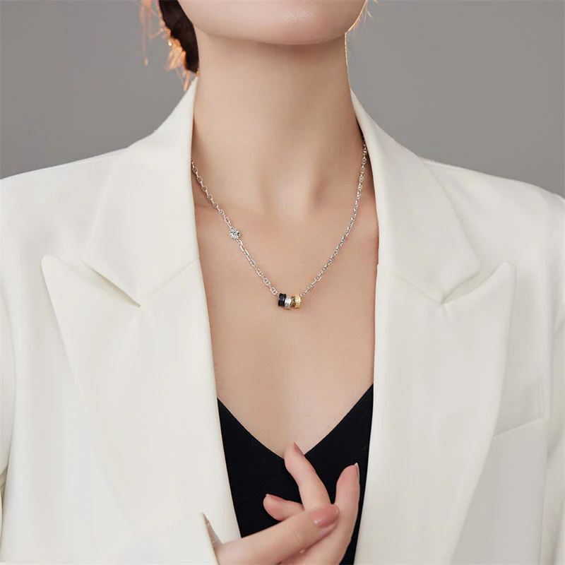 Buddha Stones 925 Sterling Silver Retro Tang Dynasty Flower Design Luck Energy Chain Necklace Pendant