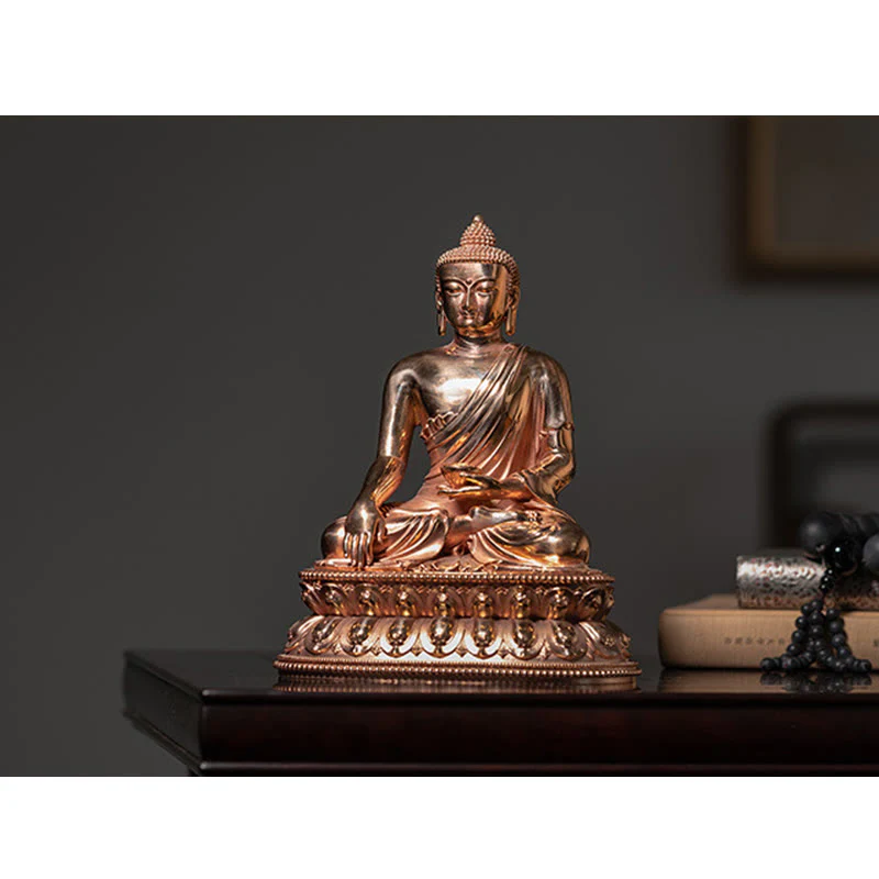 Buddha Stones Gautama Shakyamuni Buddha Figurine Serenity Copper Statue Home Decoration