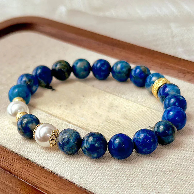 Buddha Stones Lazurite Beads Serenity Balance Bracelet