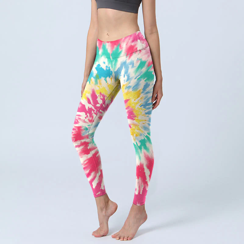 Buddha Stones Spiral Shape Print Exercise Leggings Women's Yoga Pants