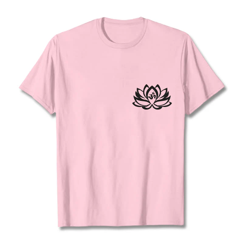 Buddha Stones Lotus Flower OM Symbol Design Tee T-shirt