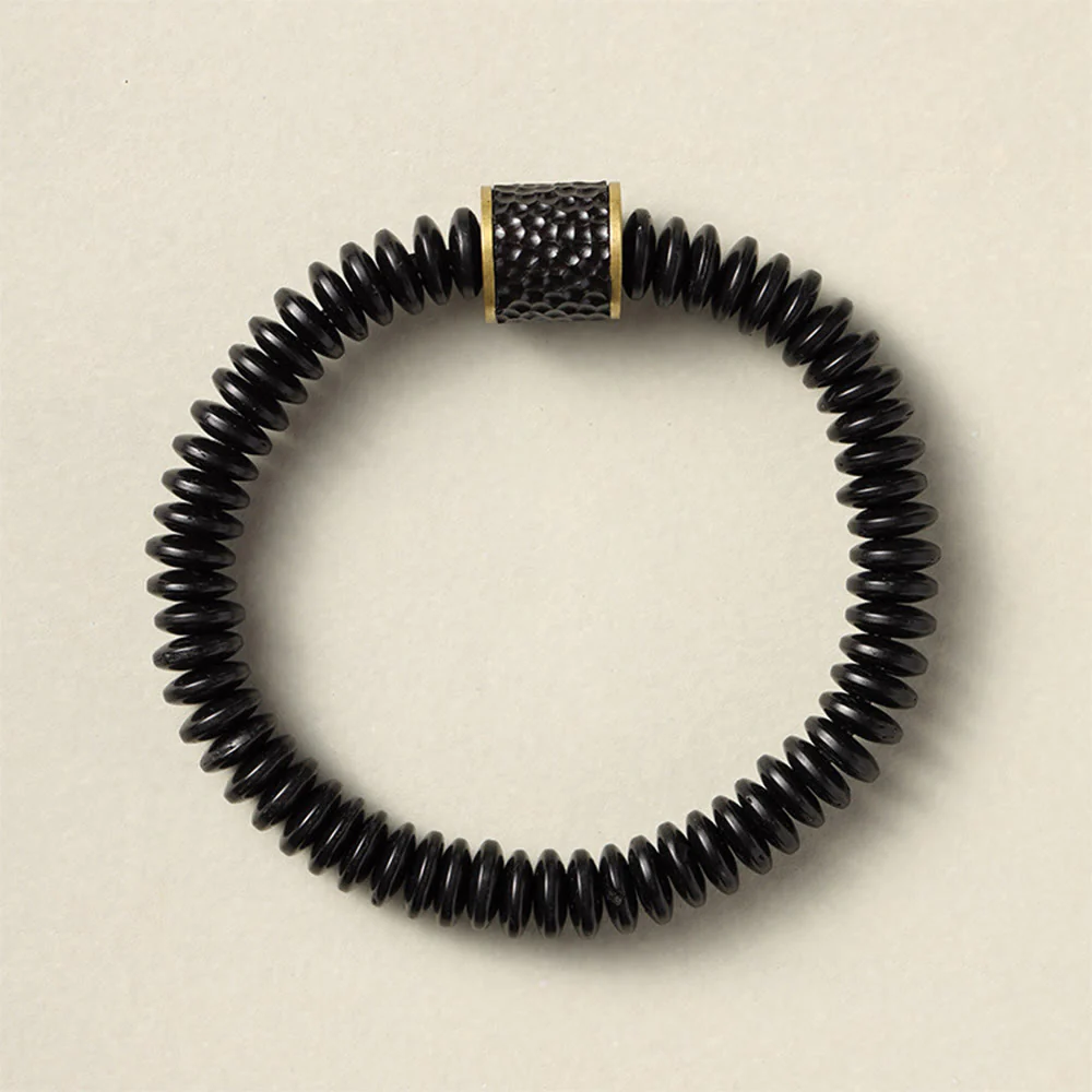 Buddha Stones Tibetan Coconut Shell Auspicious Clouds Positive Bracelet