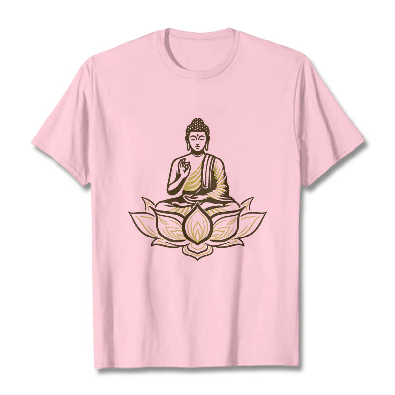 Buddha Stones Buddha Meditating In The Lotus Tee T-shirt