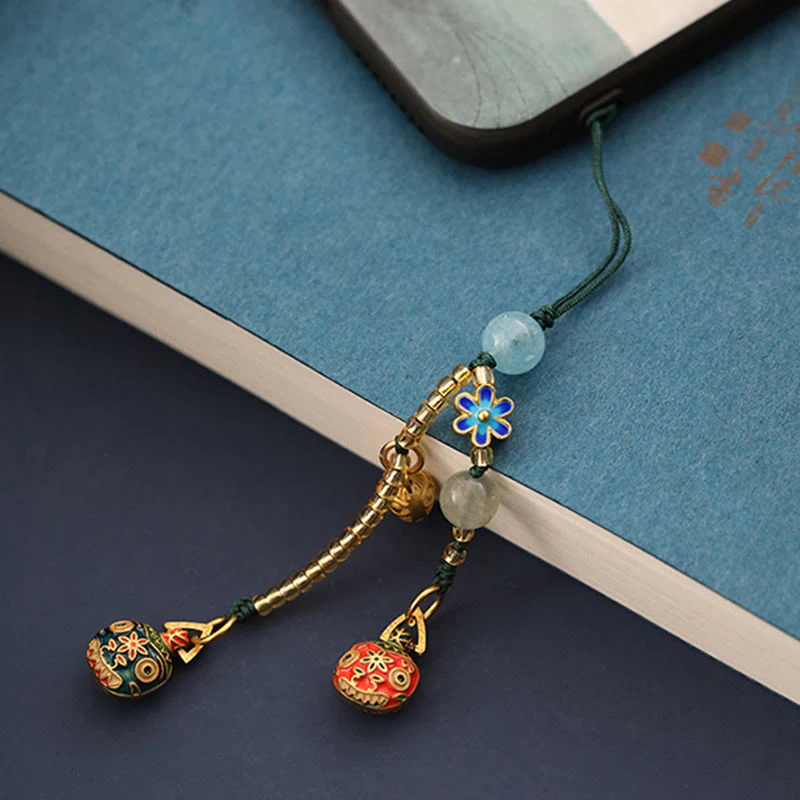 Buddha Stones Gold Swallowing Beast Family Luck Key Chain