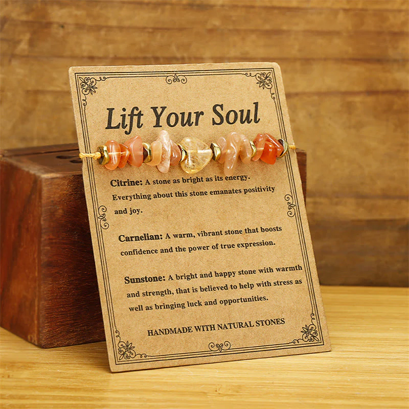 Buddha Stones Lift Your Soul Citrine Carnelian Sun Stone Happiness Bracelet