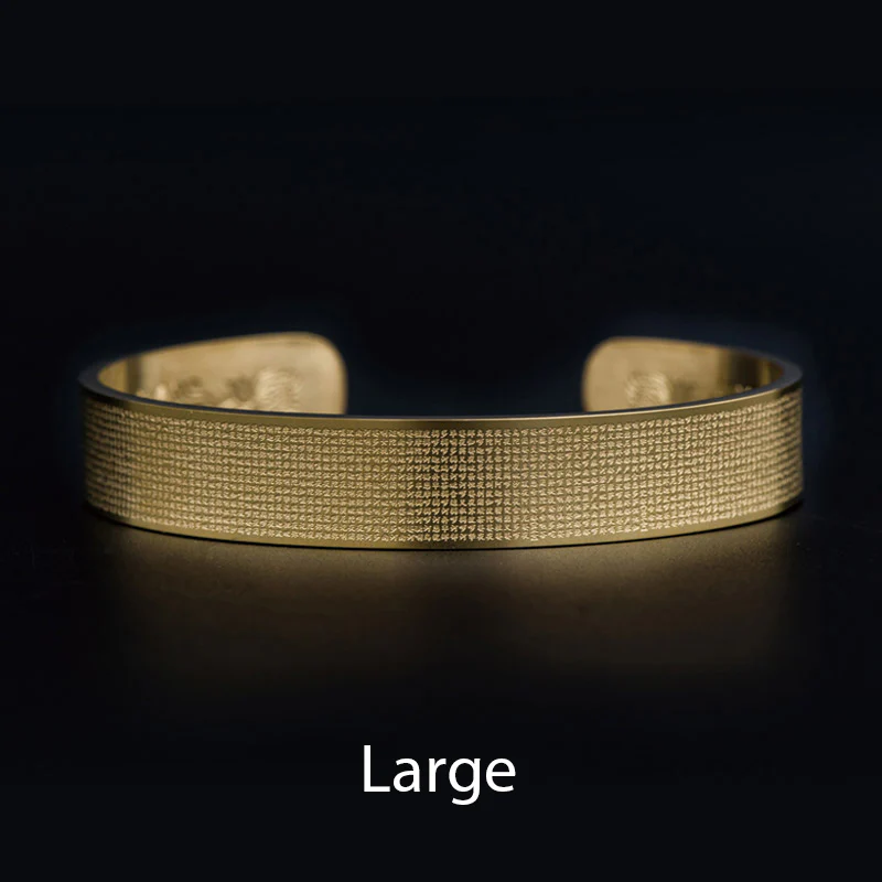 Buddha Stones Shurangama Mantra Engraving Titanium Steel Blessing Bracelet