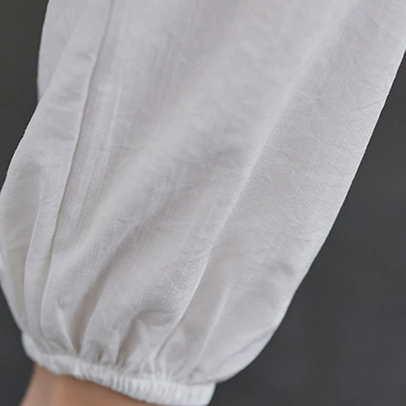 Buddha Stones 2pcs Cotton Tai Chi Shirt Top Pants Meditation Zen Clothing Women's Set