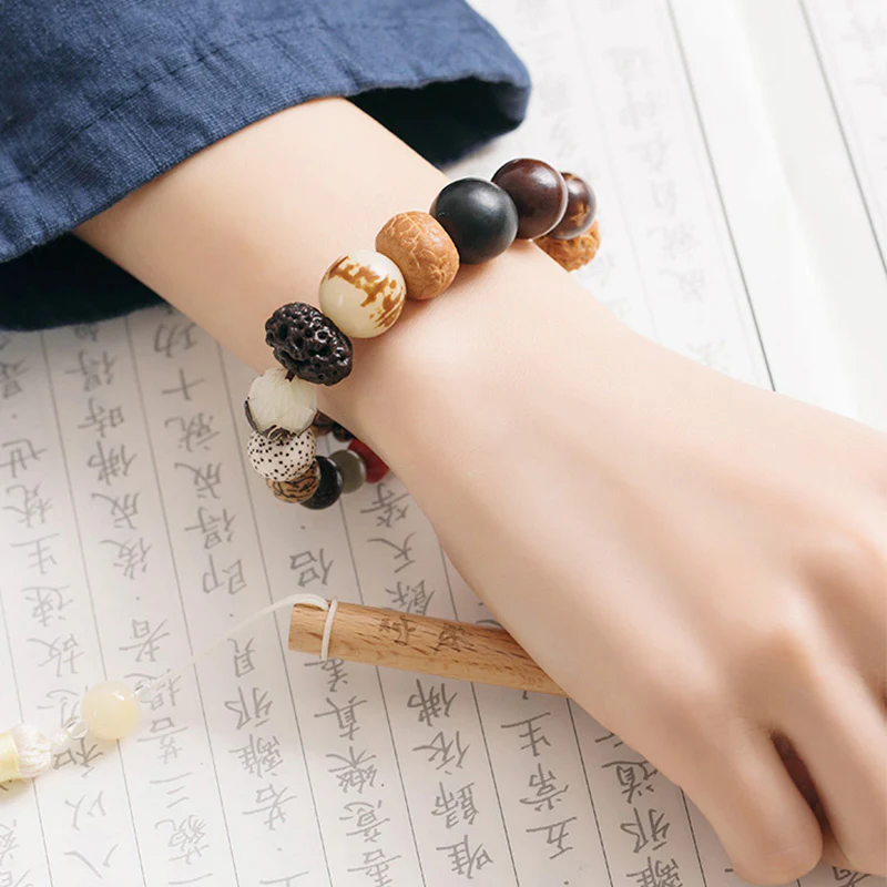Buddha Stones Bodhi Seed Lotus Wisdom Peace Wrist Mala Bracelet