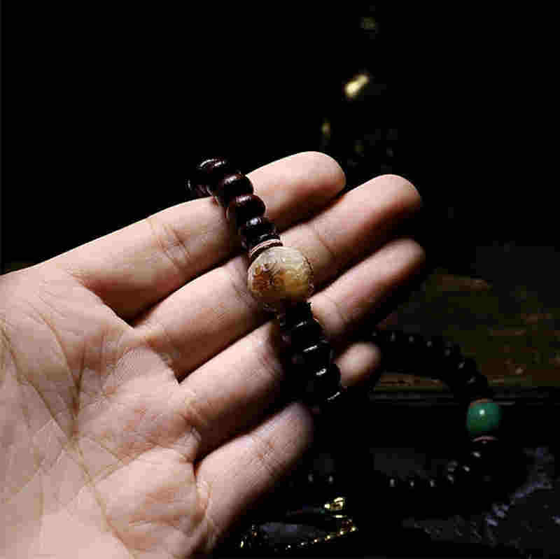 Buddha Stones Tibet 108 Mala Beads Purple Bodhi Seed Bagua Vajra Auspiciousness Bracelet