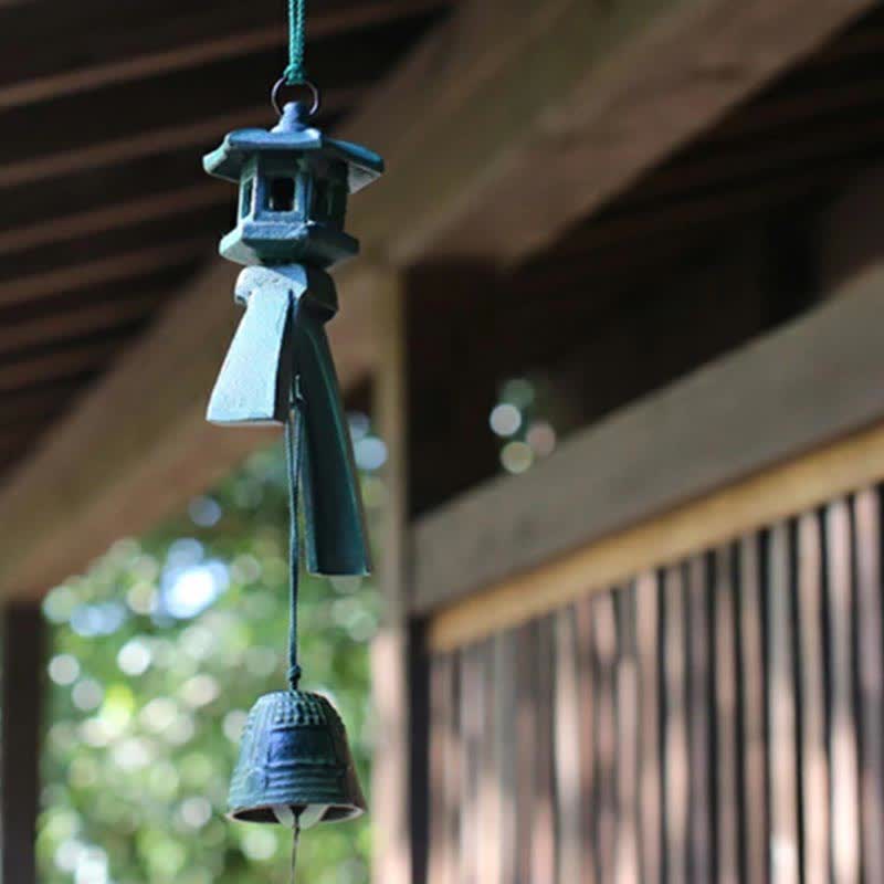 Buddha Stones Auspicious Wall Hanging Chime Bell Luck Handmade Home Decoration