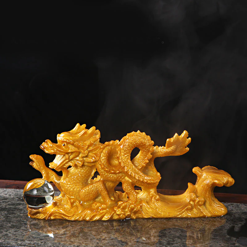 Buddha Stones Year Of The Dragon Color Changing Resin Horse Luck Tea Pet Home Figurine Decoration
