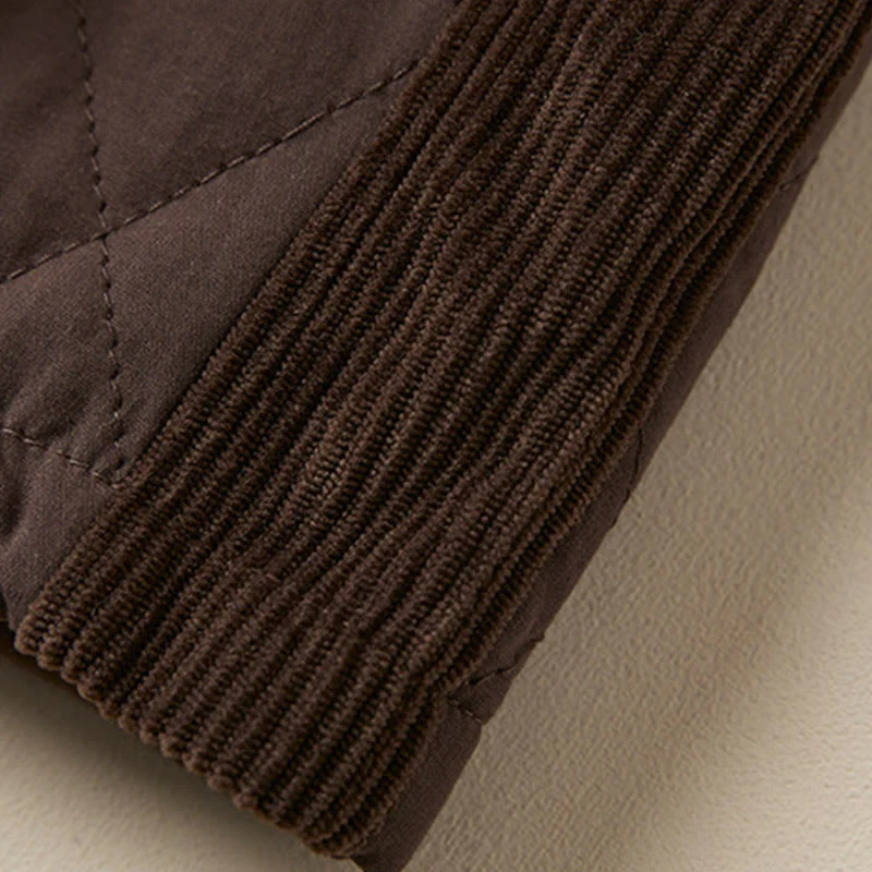 Buddha Stones Diamond Quilted Design Thermal Fleece-Lined Women's Harem Cotton Pants With Pockets