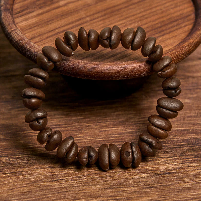 Buddha Stones Handmade Natural Coffee Beans Bracelet