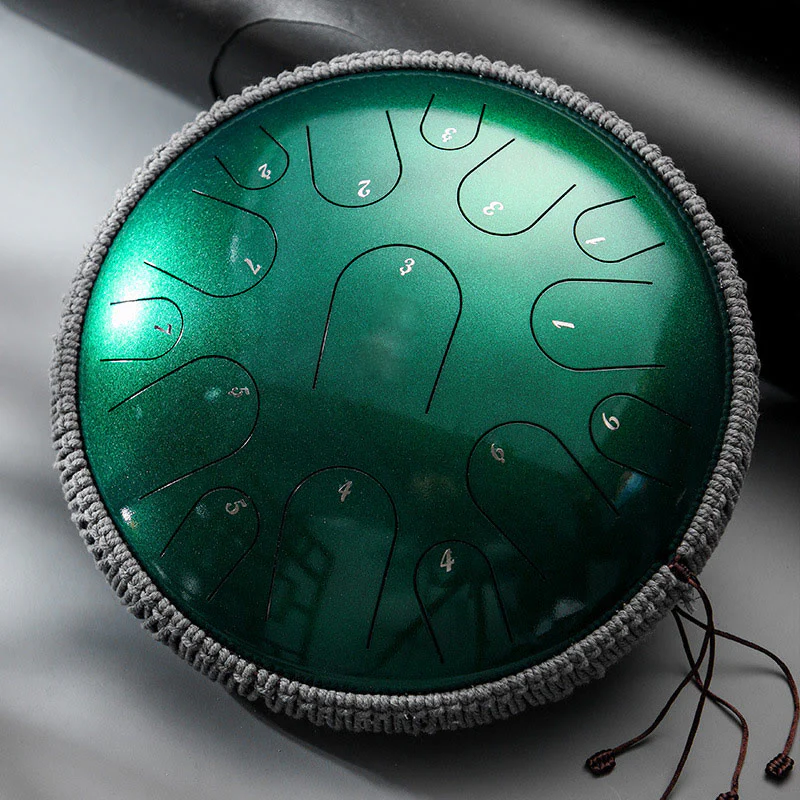 Buddha Stones Steel Tongue Drum Sound Healing Mindfulness Meditation Drum Kit 15 Note 14 Inch Percussion Instrument