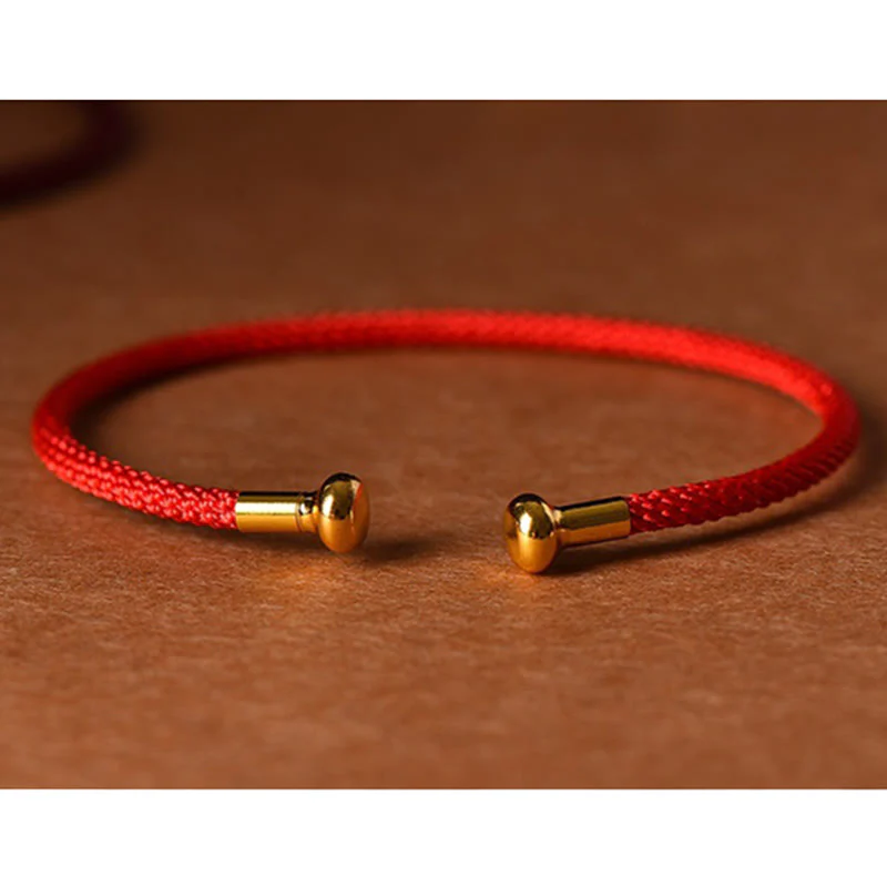 Buddha Stones Simple Design Handmade Luck Braid String Cuff Bracelet