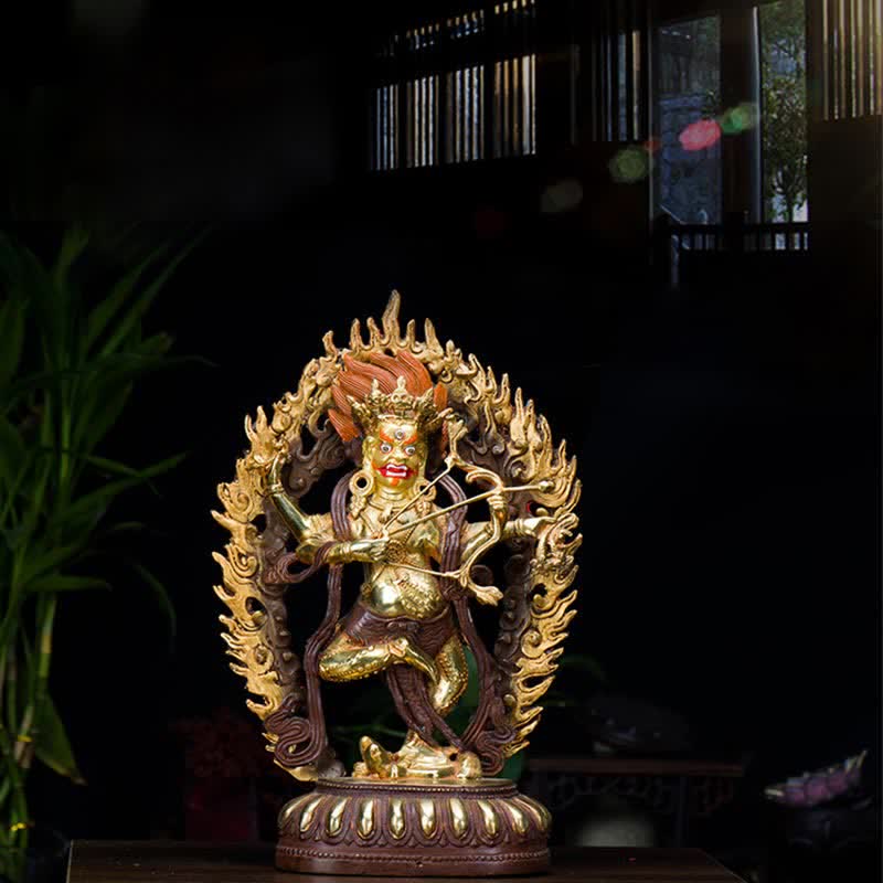 Buddha Stones Kurukulla Buddha Figurine Serenity Copper Statue Home Decoration