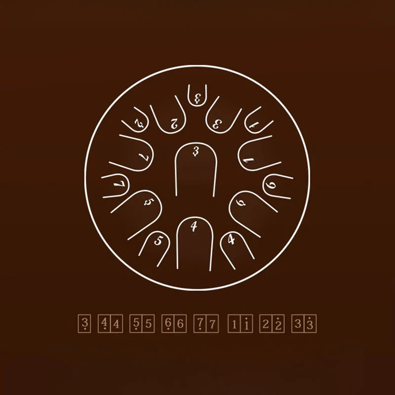 Buddha Stones Steel Tongue Drum Sound Healing Mindfulness Meditation Drum Kit 15 Note 14 Inch Percussion Instrument