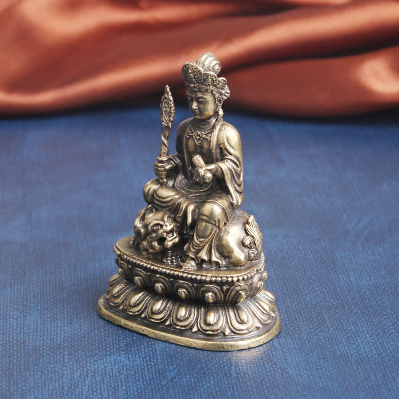 Buddha Stones Manjusri Bodhisattva Serenity Copper Statue Decoration