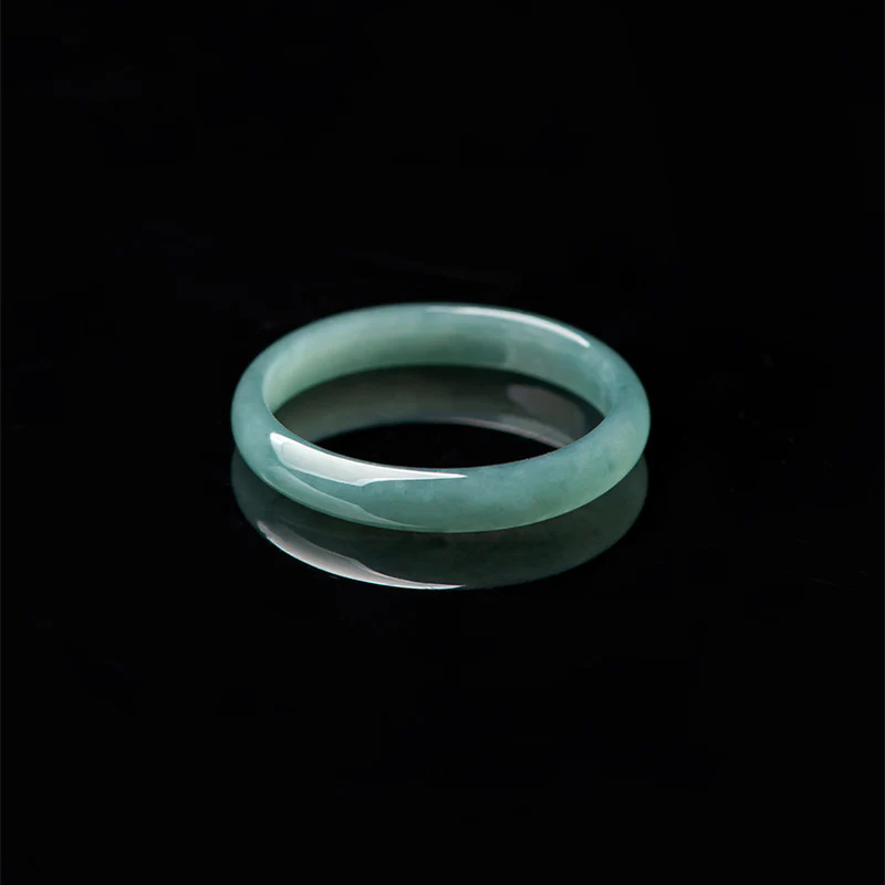 Buddha Stones Natural Jade Prosperity Protection Ring