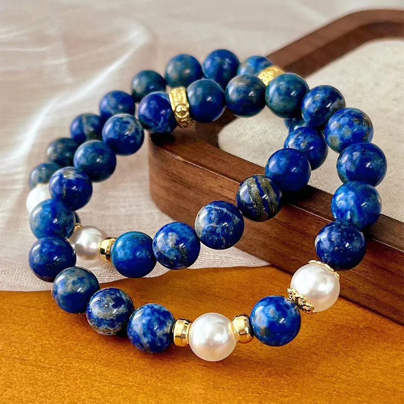 Buddha Stones Lazurite Beads Serenity Balance Bracelet