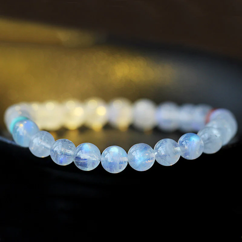 Buddha Stones Moonstone Calm Healing Positive Bracelet