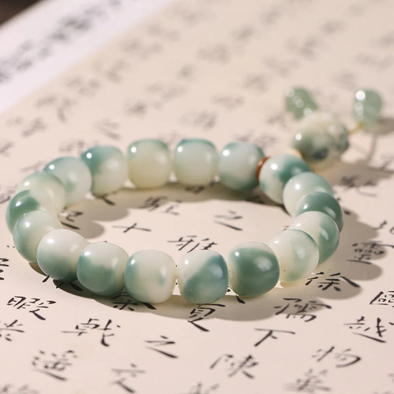 Buddha Stones Gradient Bodhi Seed Nine Tailed Fox Cat Paw Claw Pine Cone Peace Bracelet