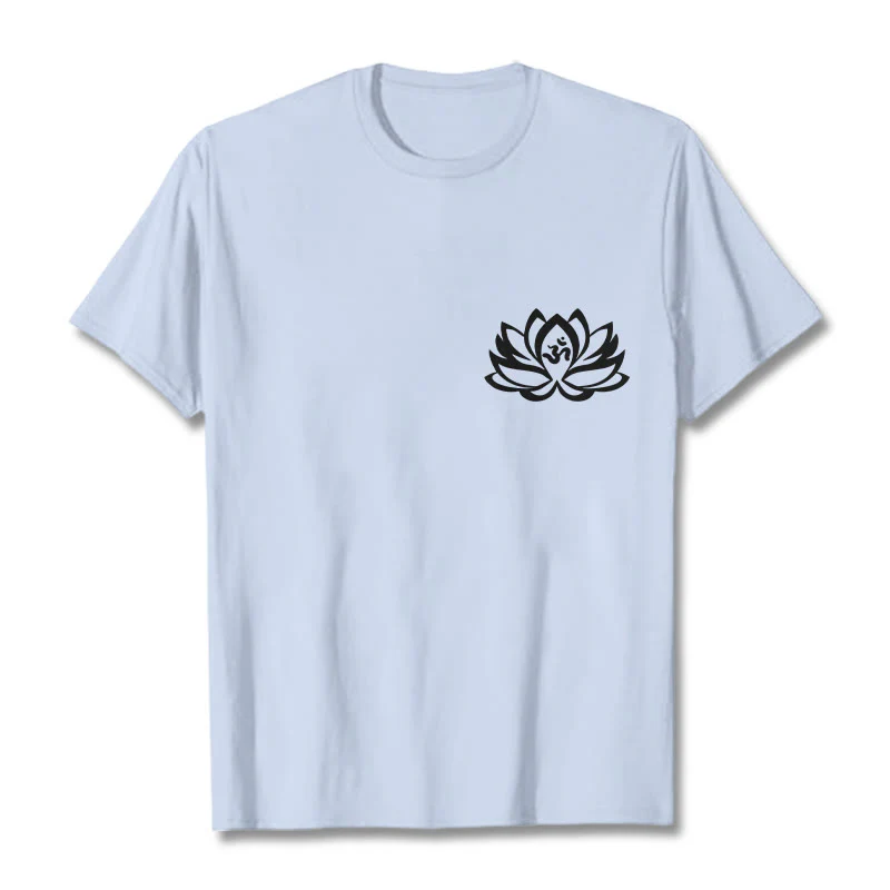 Buddha Stones Lotus Flower OM Symbol Design Tee T-shirt