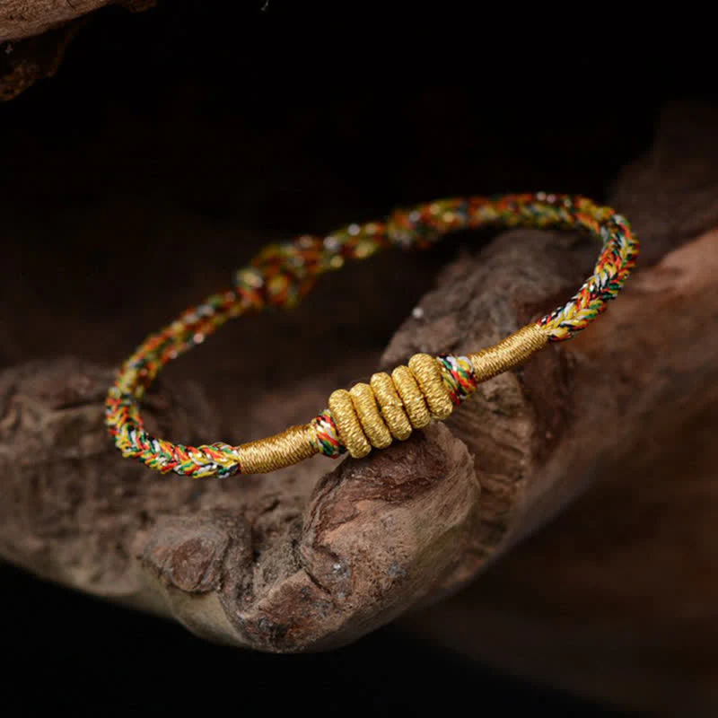 Buddha Stones Handmade Colorful King Kong Knot Protection Braid String Bracelet