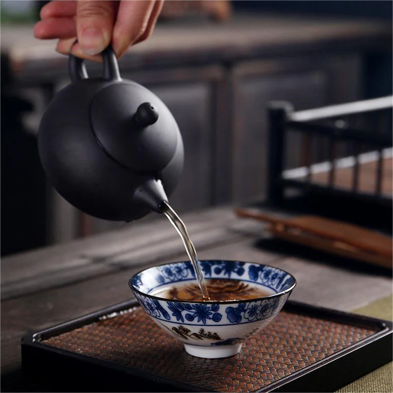 Buddha Stones Flowers Fu Character Mountains Lotus Cherry Blossoms Ceramic Teacup Kung Fu Tea Cup