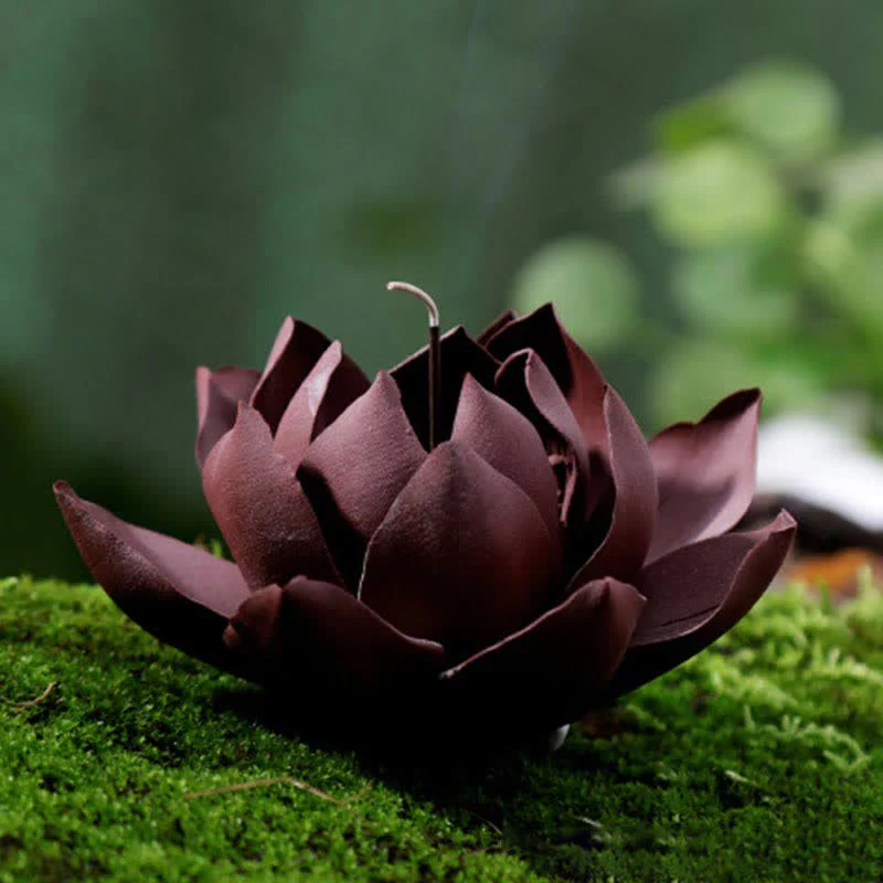 Buddha Stones Tibetan Lotus Positive Peace Incense Burner Decoration