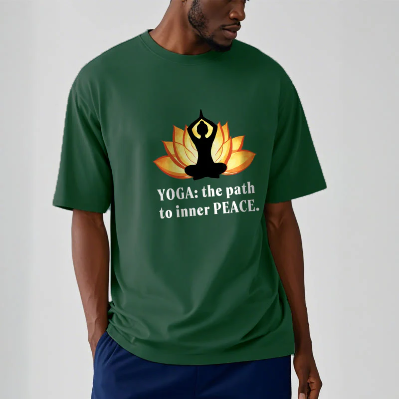 Buddha Stones Yoga The Path To Inner Peace Lotus Tee T-shirt