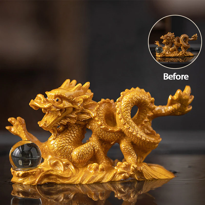 Buddha Stones Year Of The Dragon Color Changing Resin Luck Success Tea Pet Home Figurine Decoration