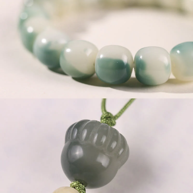 Buddha Stones Gradient Bodhi Seed Nine Tailed Fox Cat Paw Claw Pine Cone Peace Bracelet