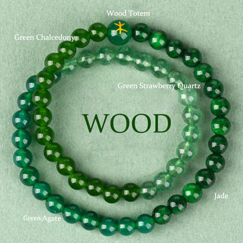 Buddha Stones Five Elements Various Agate Crystal Chalcedony White Crystal White Agate Luck Bracelet