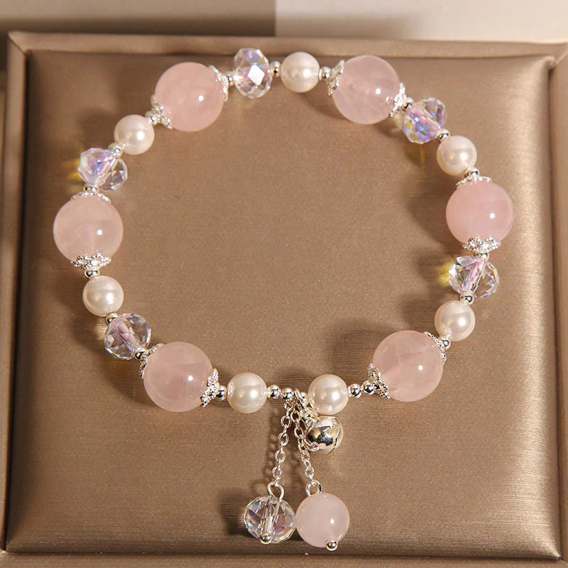 Buddha Stones Natural Pink Crystal Pearl Self-acceptance Bracelet