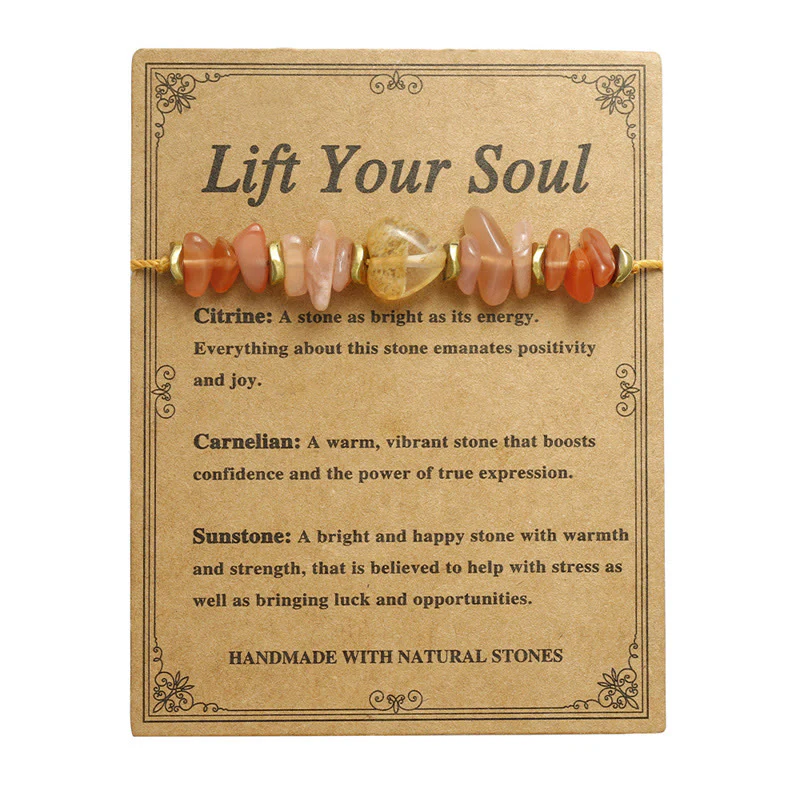 Buddha Stones Lift Your Soul Citrine Carnelian Sun Stone Happiness Bracelet
