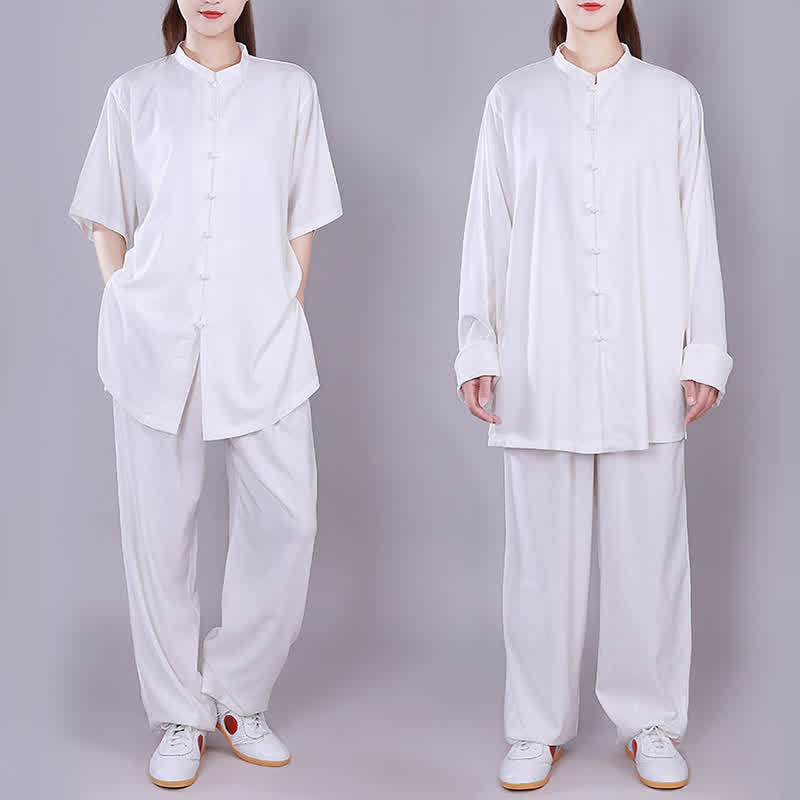 Buddha Stones Tai Chi Qigong Meditation Prayer Spiritual Zen Practice Unisex Cotton Linen Clothing Set