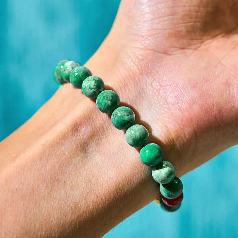 Buddha Stones Natural Jade Om Mani Padme Hum Cyclone Charm Prosperity Bracelet