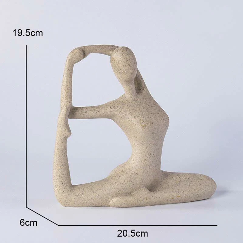 Buddha Stones Abstract Yoga Meditating Exercise Resin Spiritual Figurine Sculpture Desk Decoration