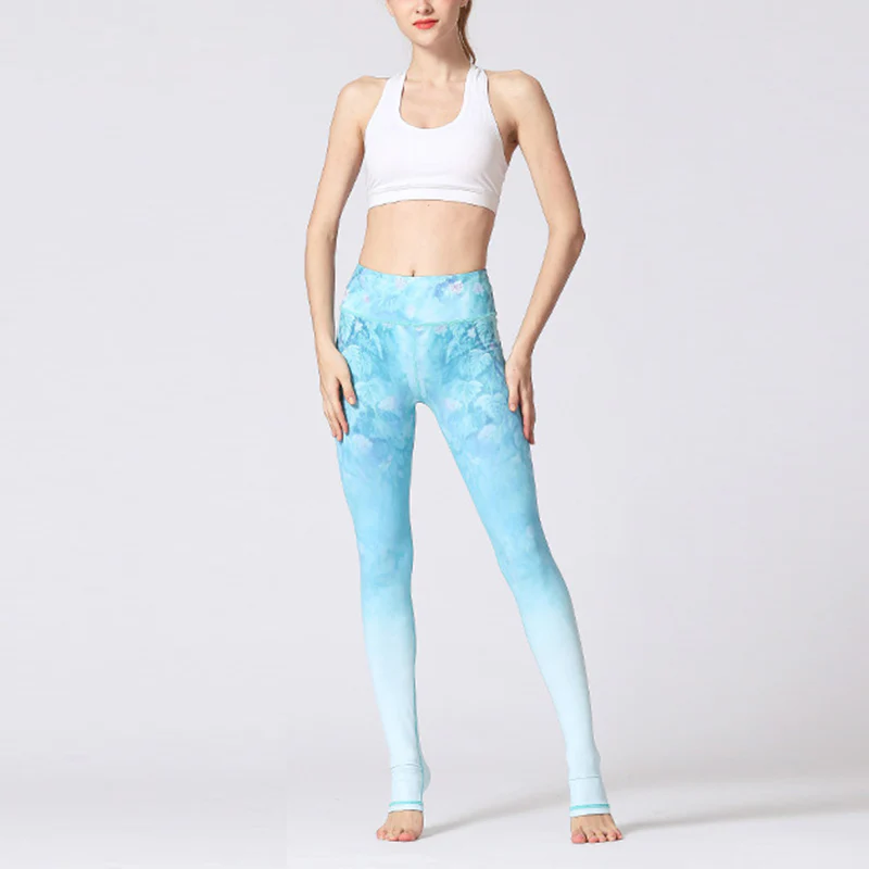 Buddha Stones Lotus Flower Floral Print Design Pants Sports Fitness Yoga Leggings Women's Yoga Pants