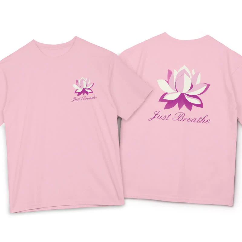 Buddha Stones Lotus Just Breathe Tee T-shirt