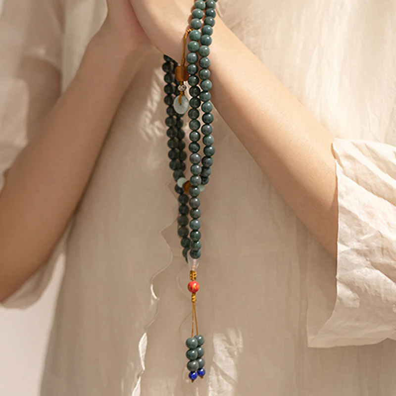 Buddha Stones 108 Beads Bodhi Seed Blessing Meditation Bracelet Mala