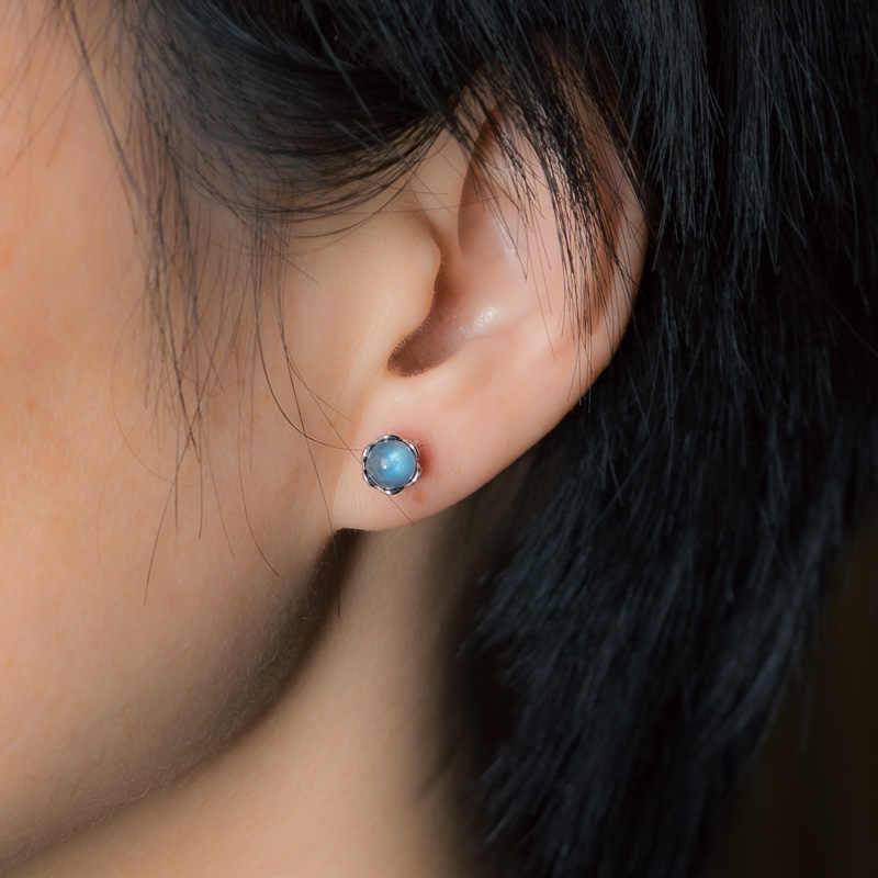 Buddha Stones 925 Sterling Silver Moonstone Positive Earrings