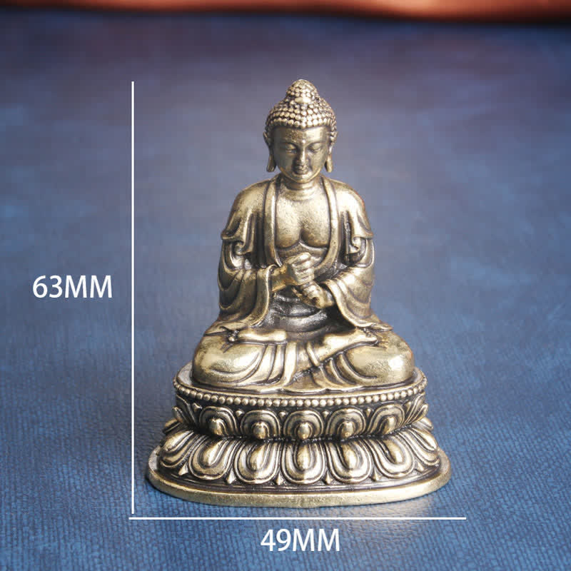 Buddha Stones Tathagata Buddha Serenity Copper Statue Decoration