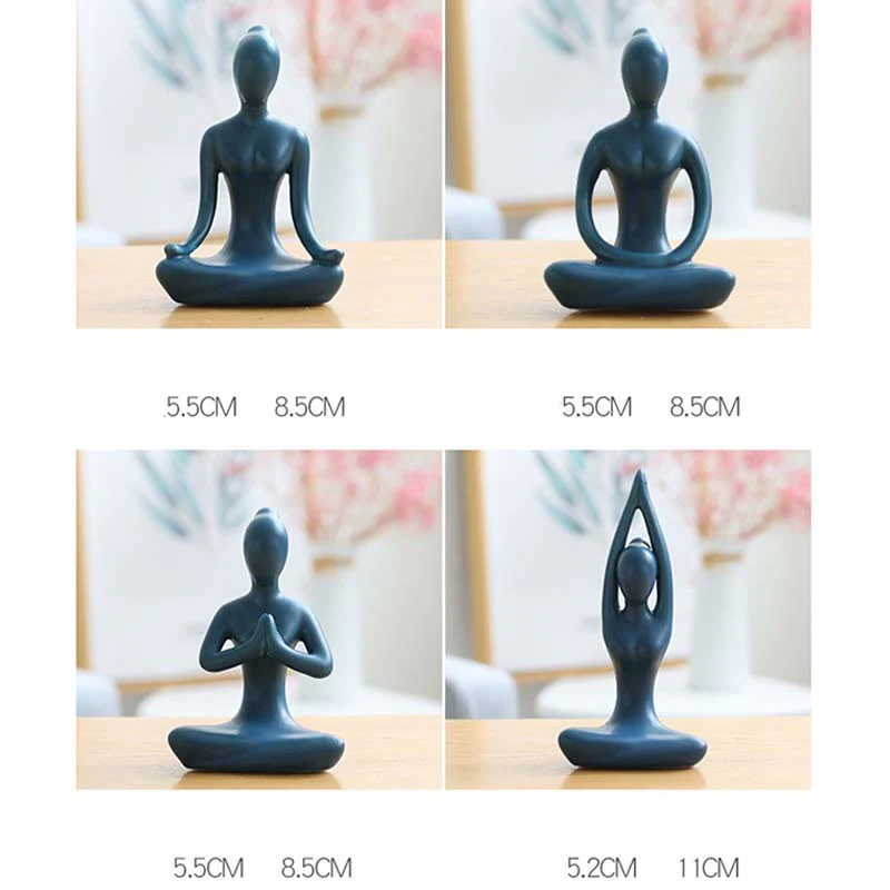 Buddha Stones Abstract Yoga Meditation Exercise Ceramics Spiritual Figurine Sculpture Decoration